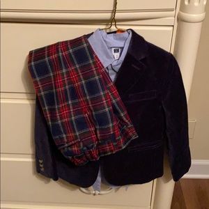 Janie and Jack 3 piece boys holiday outfit